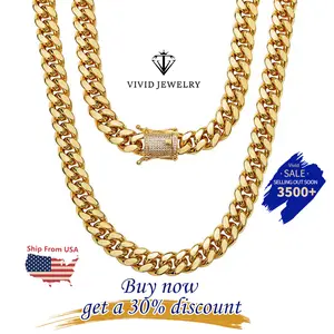 Mother's Day gift 6/8/10/12/14mm Miami Cuban chain high quality stainless steel necklace for men and women, allergen free Hip Hop Jewelry Christmas Father's Day Birthday Gift