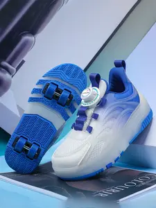 Colorful Straight Line Roller Skates, Unisex Student Sports Shoes, Walking Casual Shoes, Detachable Four-Wheel Design, Shoes with Wheels