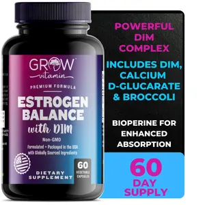 DIM Supplement Plus BioPerine for Menopause, PCOS, Estrogen Metabolism & Balance