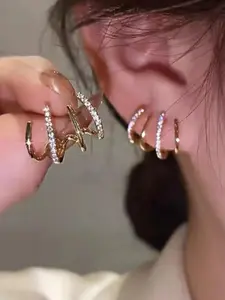 Elegant Rhinestone Decorative Earrings, Sparkling Design for Charming Look, Perfect for Parties and Special Occasions, Fashion Jewelry Accessory to Elevate Your Style, High Quality Earrings