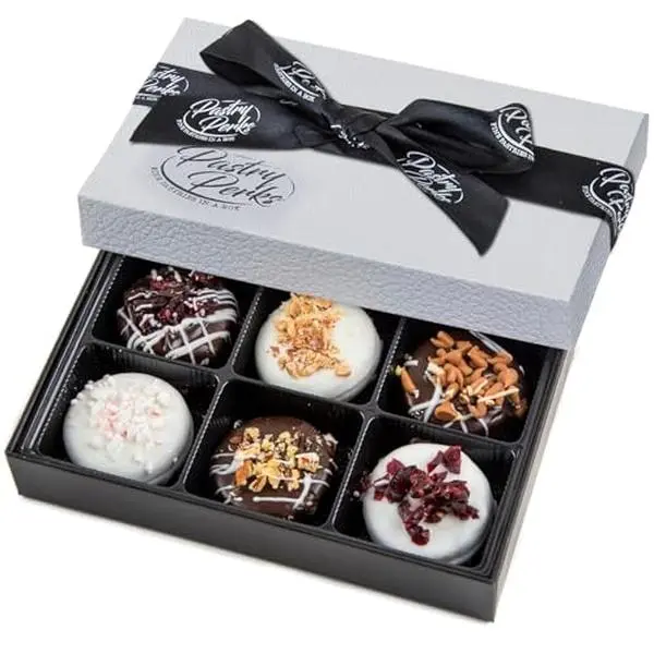 Pastry Perks Gourmet Cookie Chocolate Gift Box Freshness Delivered - Holiday Gift Set - Made To Perfection For Irresistible Bakery Fresh Taste 6 pieces