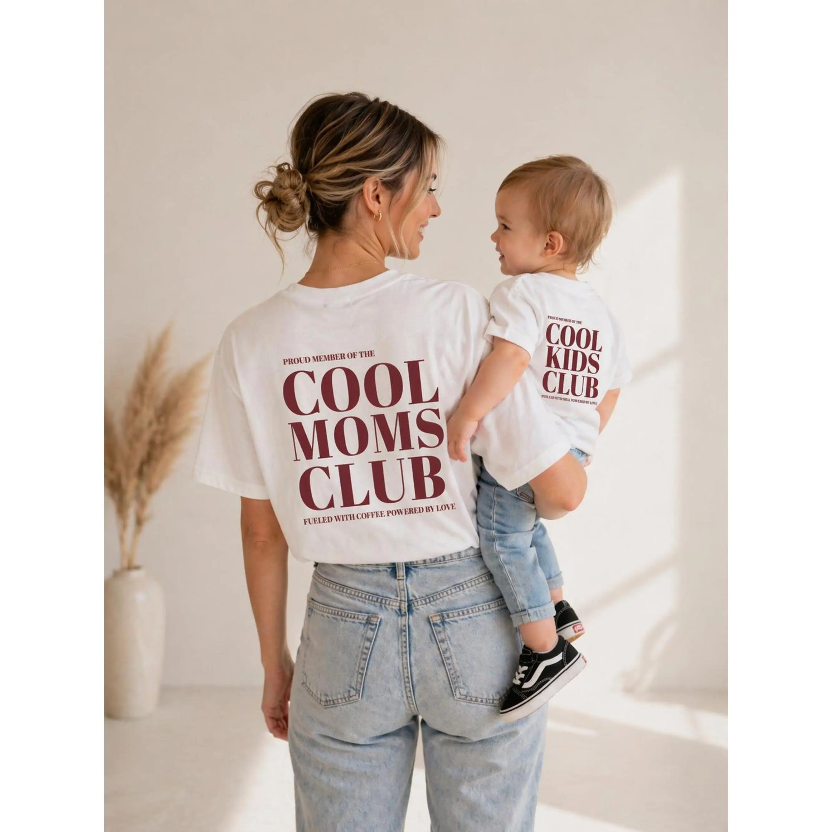 Matching T-Shirt Set Cool Moms Club – Mom & Baby Matching Set – Mother And Kids Outfit – Family Look – Gift For Mom And Baby