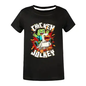 Steve's Lava Chicken  T-Shirt Chicken Jockey Rider Gaming Cotton T shirt Top-- 100% cotton funny tshirt Graphic Tee comfort wear chicken shirt design