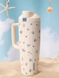 Owala Coral Cabana FreeSip Water Bottle with Straw & Leak Proof Lid