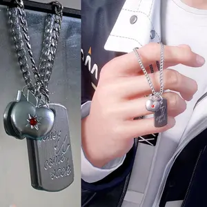 Game Love and Deepspace Necklace  Cosplay  Caleb Unisex When U Come Back Apple Pendant Choker Acccessories Gifts Jewelry