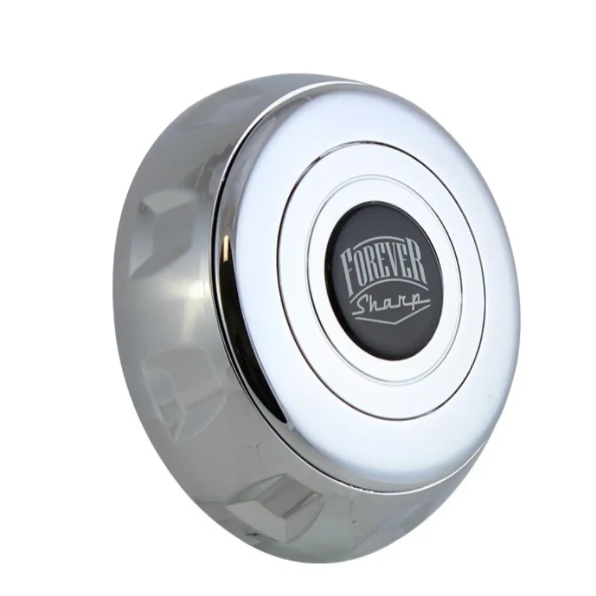Forever Sharp Traditional 5-Hole Horn Button - Automotive Car Accessory for Steering Wheels, Vehicle Decoration, Available in Chrome or Black