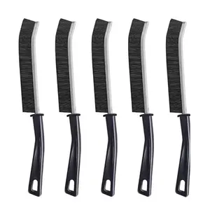 5pcs Gap Cleaning Brushes, Slim Flat Curved Brush for Narrow Gaps,Deep Crevices and Small Spaces, Durable High Elastic Material, Easy to Clean, No Residue, Kitchen & Bathroom Cleaning Tool