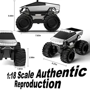 Amphibious Remote Control Car, 1:18 RC Off-Road Monster Truck Toys for Boys,4WD All Terrain Off-Road Pickup, 2.4 GHz RC Vehicles, Waterproof RC Trucks, Christmas Birthday Gifts for Boy Girl-Grey