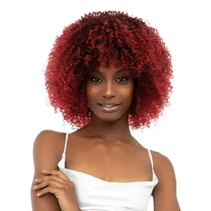 Janet Collection Natural Curly Wig Natural Afro Leon (ORANGEADE)