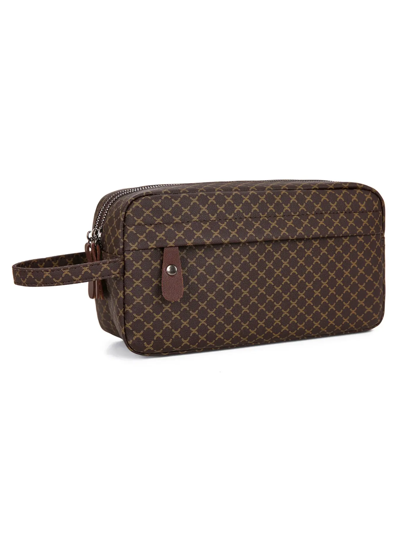 Men's Toiletry Bag Dopp Kit, Waterproof Zip Large Capacity Travel Pouch, Portable Toiletry Bag, Wrist Strap, Clutch Handbag for Travel, Shaving, Grooming, Toiletries Organizer