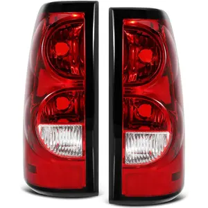Tail Lights Rear Lamp Compatible With 2003-2006 Chevy Silverado 03-06 Rain Resistant DOT/SAE Standards Driver & Passenger Side Brake Lamp
