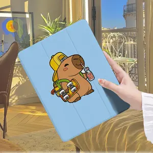 Capybara for ipad Case with a Built-In Pen Holder, Compatible with for ipad Models 9.7, 10.2, 10.9, 12.9, Pro 11, And 10Th Generation