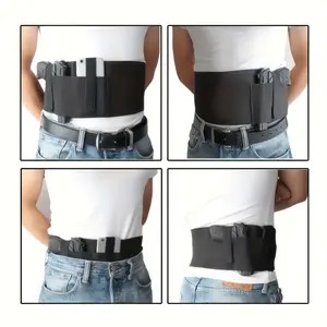 WGuardP Belly Holster Suitable for Both Men And Women - Premium Elastic, Breathable Design for Concealed Carry - Ideal for Discreet Carrying for Everyone for 9MM 380 Glock 17 19 26 43x