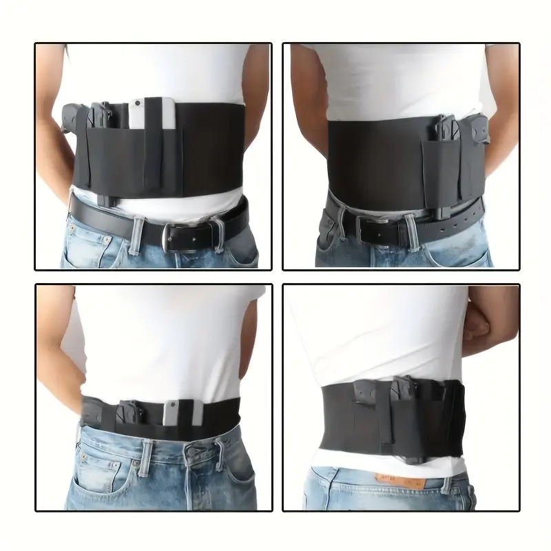 WGuardP Belly Holster Suitable for Both Men And Women - Premium Elastic, Breathable Design for Concealed Carry - Ideal for Discreet Carrying for Everyone for 9MM 380 Glock 17 19 26 43x