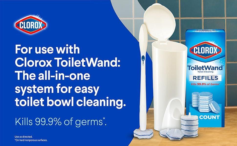 Clorox ToiletWand Toilet Cleaner Refills, Toilet brush, Original, 10 Count – 10 Count (Pack of 1)