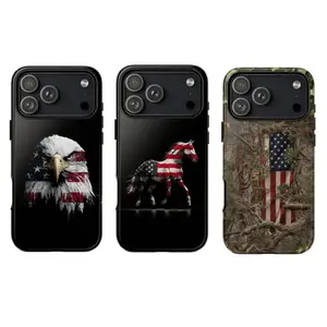 American Flag Camouflage Themed Phone Case Protection, Shockproof, Anti-Drop, Anti-Fingerprint For IPhone 17-12, Pro Max, Pro Plus, and Samsung S25-22 Protection Safety tiktokshopspringglowup