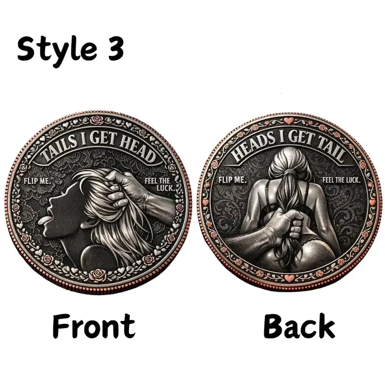 [25% OFF] Couples Decision Coin, Funny Date Night Flip Coin 3D style 3