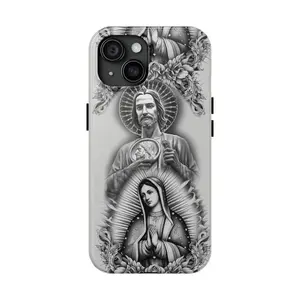 San Judas Virgen Tough Phone Case  Durable Protection Cover for iPhone 16 15 14, 13, 12, 11