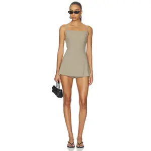 L'Academie Nicoly Romper in Sage Green