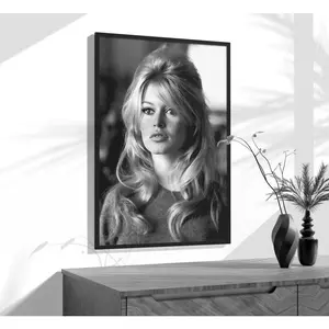 Brigitte Bardot Print, Black and White, Vintage Movie Poster, Fashion Photography, Printable Wall Art, Old Hollywood Décor