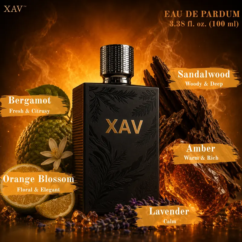 XAV First Light | Unisex Perfume | Eau de Parfum 100mL (3.4 fl oz) | Bergamot, Orange Blossom, Sandalwood, Amber & Bourbon Vanilla | Fresh Citrus Woody Fragrance | Up to 8-Hour Long-Lasting Perfume Spray | Mature & Seductive | All-Season Gift