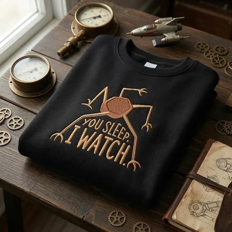 Embroidered You Sleep I Watch Project Hail Mary Sweatshirt, Amaze Rocky Crewneck, Sci Fi Fan Gift, Jazz Hands Embroidery Sweater