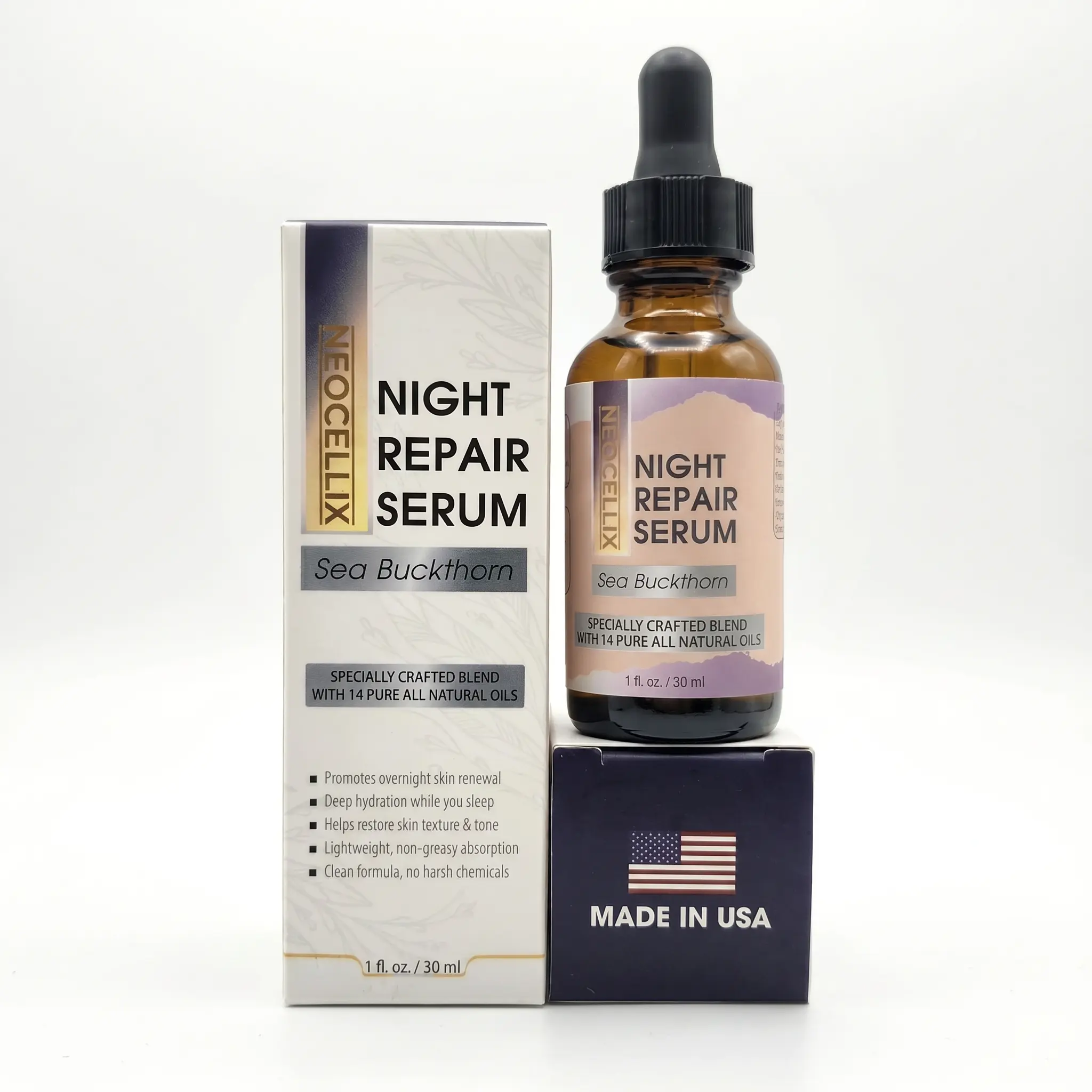 Night Repair Essential Oil Serum | Made in Usa - 1 Fl Oz