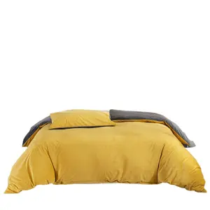 Crystal Velvet Quilt Cover Pillowcase Three Piece Set Winter Warm Solid Color Milk Velvet Bedding