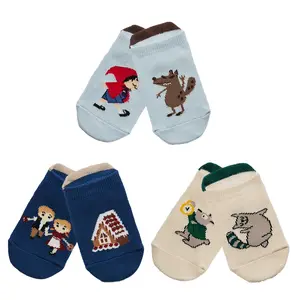 BabyRabbit Storybook Socks Set - Non Slip/Anti Skid Soles - Korean-made Unisex Toddler