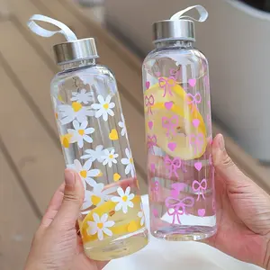 1pc 550ml Floral Printed Sports Water Bottle, Water Cup Portable, Leak-Proof, Insulated, Ideal for Travel, Camping, Hiking, Fitness, Outdoor Activities & Birthday Gifts