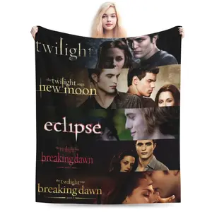 Twilight Saga Blanket Soft Flannel Blanket for Sofa Bed Warm Lightweight for Boys Girls Adults 50 Inch X 40 Inch