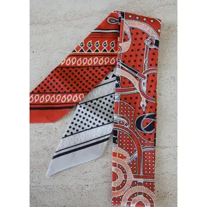 Orange Abstract Bag Scarf