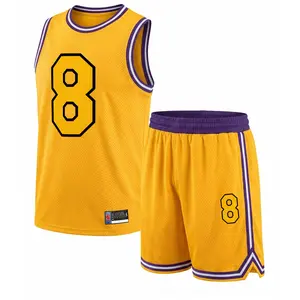 Men’s Basketball Jersey Set, 'Kobe 8' Design, Breathable Sleeveless Tank Top & Shorts, Comfortable Sportswear for Basketball, Gym, Running, Outdoor Training, Athletic Apparel for All Seasons