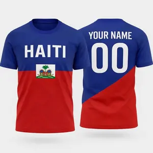 Custom Haiti Flag 3D T-Shirt – Personalized Haitian Pride Shirt with Your Name and Number T shirt, Polo shirt, Unisex S-5XL LJLX