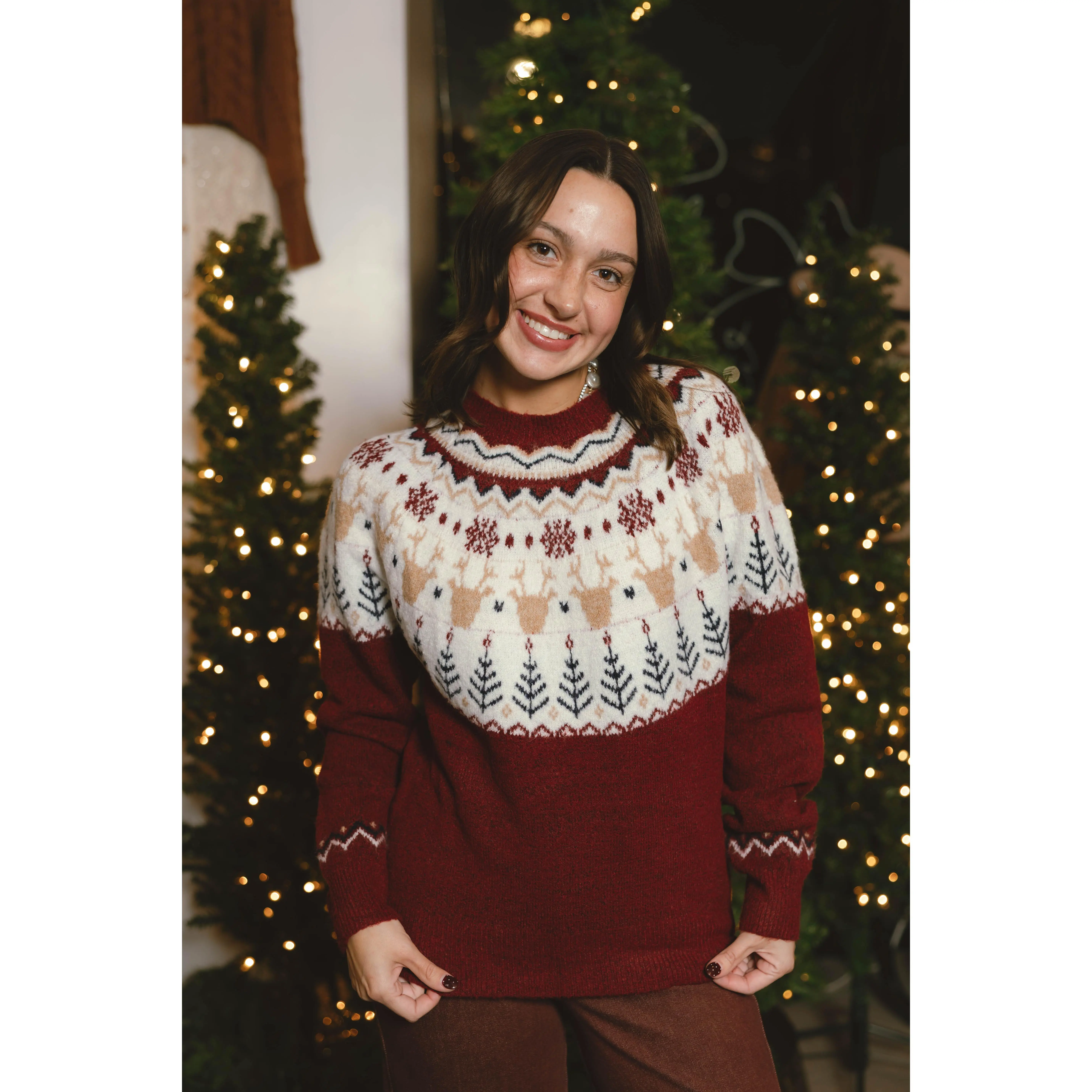 Rudolph Novelty Christmas Holiday Sweater Top