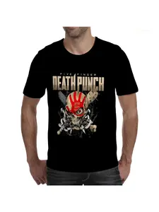 2026 Skull 5FDP Five Finger Death Punch T-shirt Funny Graphic Tees 3D Printed Fashion Trend Round Neck T Shirt Unisex Kids Loose Tops
