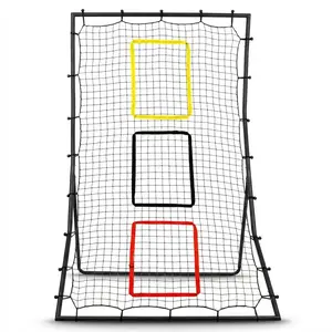 6 x 4 ft Baseball Practice Net - Baseball & Softball Pitching and Fielding Rebounder - Back Net with 3 Goal Zones. Softball Training Aid