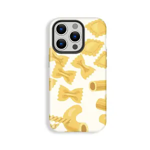Cute Rugged Phone Case with Fusilli Pasta Pattern, Cute Protective Case, Gift for Him or Her, Shockproof, Double Shell Anti-drop, Wear Resistant, Phone Case Suitable for Iphone 11/12/13/14/15/16/17 Pro Promax Plus Air