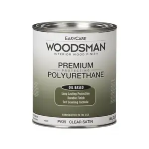 True Value Manufacturing  1 qt. Woodsman Fast Dry Varnish Polyurethane Interior Wood Finish Oil Base Stain, Clear