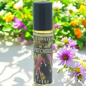 Roll On Patchouli 10ml Feromonas - Unique Scent for Personal Use or as a Gift - Liquid Fragrance Eau De Perfum Aromatic Amberwood