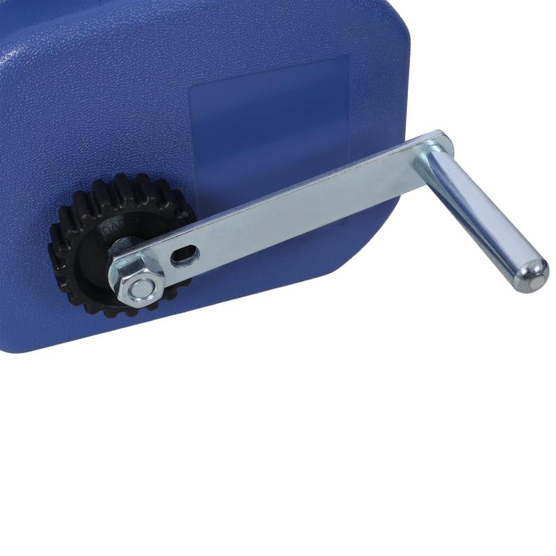 Hdmw 12v Trailer Winch,Reversible Electric Winch, for Boats up to 5000 lbs, Galvanized Wire Rope, with extra pulley hook, Rapid Mount, wirelss remote control,power in and power out.blue plastic casing
