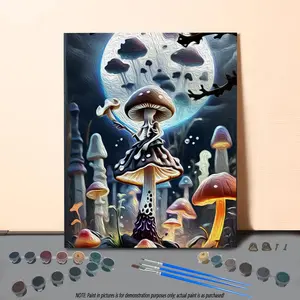 Toad and Mushroom Pattern DIY Painting by Numbers Kit, 1 Set DIY Paint by Numbers Kit without Frame, Wall Art Decoration for Home Living Room Bedroom