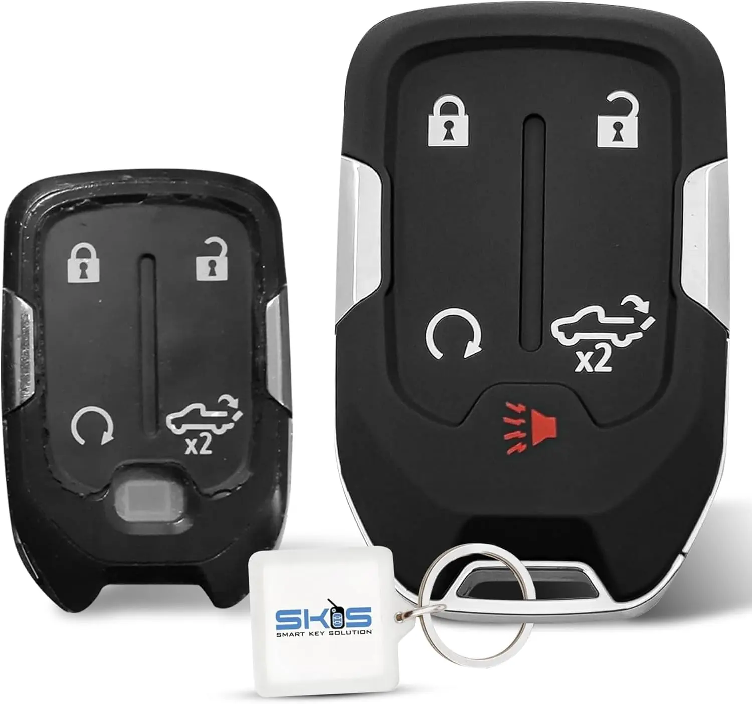 Fob Shell, Replacement Remote Case Cover 5 Buttons for 2019-2024 GMC Sierra Chevy Silverado HYQ1EA HYQ1ES