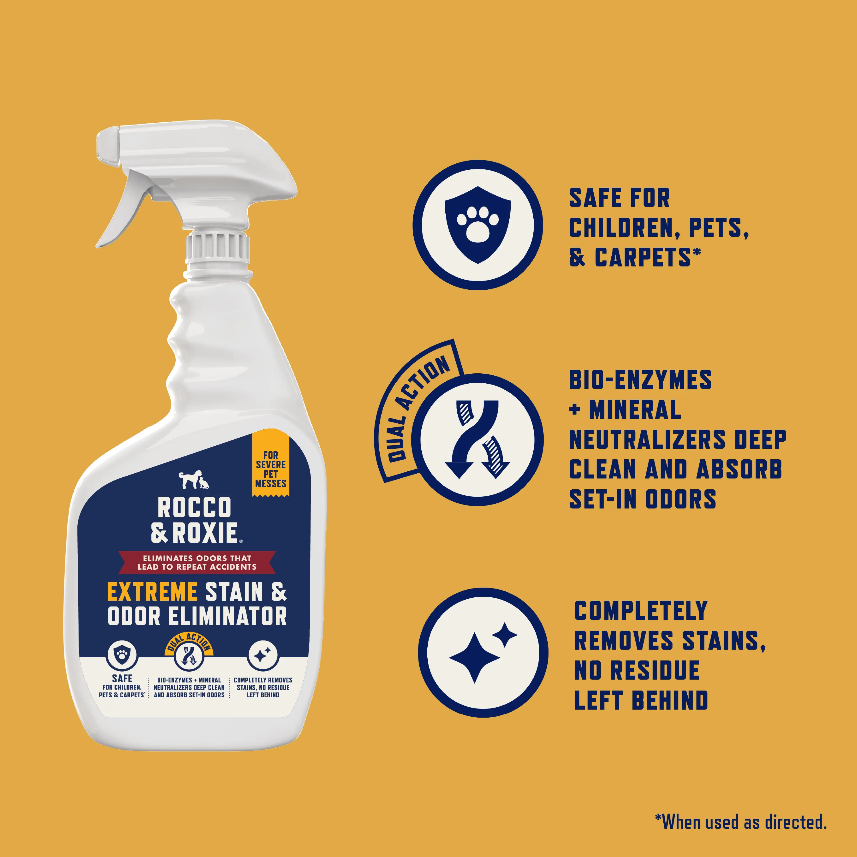 Rocco & Roxie Extreme Stain & Odor Eliminator | Clean Carpets, Floors and Sofas