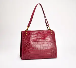 American Leather Co. Lenox Croco Leather Satchel