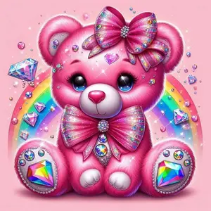 5D Diamond Art Painting Kit, Cute Panda Bear Pattern DIY Diamond Art Painting without Frame, DIY Decor Painting for Bedroom Living Room