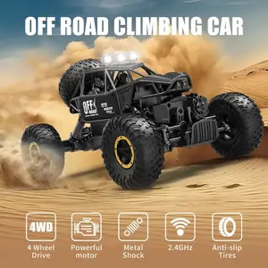 RC Cars for Boys Age 8-12 High Speed 1:16 Remote ControlCar 2.4GHZ Alloy Off Road Climbing Racing Car Gifts forBoy Birthday 45° Tilted Climb Dual Motors Anti-CollisionArmor Front