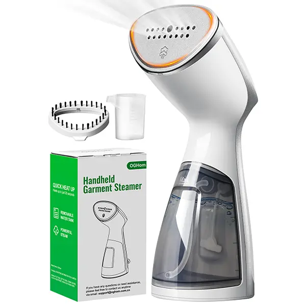 OGHom Portable Travel Handheld Steamer for Clothes, Garment Wrinkle Remover, 1000W Strong Penetrating Fabric Steamer, for Home, Office, Travel (ONLY FOR 120V) -