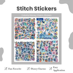 Disney Stitch Sticker Collection Four Designs Featuring Rainbow Cartoon and Cartoon Characters Perfect for Fans and Planner Decor