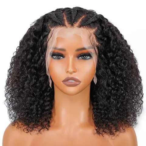 SuperNova Human Hair Curly Short Bob Braided Lace Frontal Wigs 16" Glueless Luxury Front Lace Wig Lace Front Bobs #SohoChic #TikTokShopStockUp #DealsForYouDays